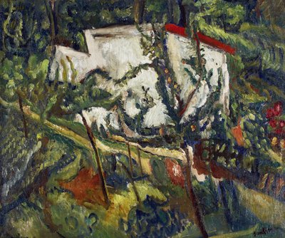 House of Clamart-maleri av Chaim Soutine (1893-1943), ca. 1918 - Olje på lerret, 60x72,8 - Privat samling av Chaim Soutine