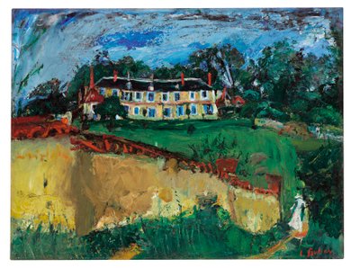 Gammelt hus nær Chartres, ca. 1934 av Chaim Soutine