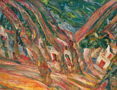 Platantrær på Ceret; Les planes a Ceret, ca. 1920 av Chaim Soutine