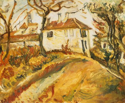 Det hvite hus på en høyde, ca. 1918 (olje på lerret) av Chaim Soutine