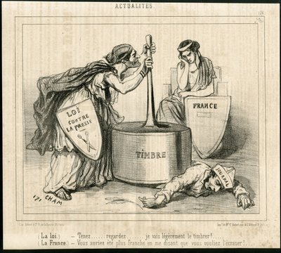 Illustrasjon av Cham (1819-1879) i Le Charivari av Amédée de Noé