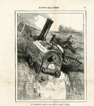 Illustrasjon av Cham (1819-1879) i The Charivari av Amédée de Noé
