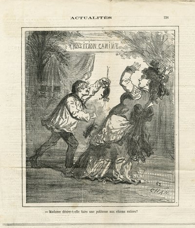 Illustrasjon av Cham (1819-1879) i The Charivari av Amédée de Noé
