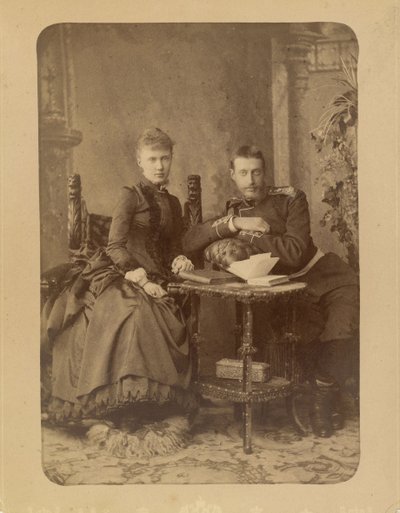 Constantin Constantinovitch av Russland og Elisabeth Mavrikievna av Russland (nee prinsesse Elisabeth av Saxe Altenburg) - storhertug Konstantin Constantinovich av Russland (1858-1915) og storhertuginne Elizaveta Mavrikievna av Russland (1865-1927), av Ber av Charles Bergamasco