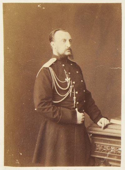 Nicolas Nikolaievitch de Russie - Portrett av storhertug Nicholas Nikolaevich (den eldste) av Russland (1831-1891), av Bergamasco, Charles (Karl) (1830-1896). Albumin Photo, ca. 1874. Russisk stats film- og fotoarkiv, Krasnogorsk av Charles Bergamasco