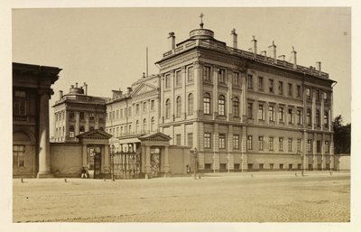 Anichkov-palasset i St. Petersburg, av Bergamasco, Charles (Karl) (1830-1896). Albumin bilde av Charles Bergamasco
