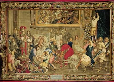 Louis XIV besøker Gobelins-fabrikken av Charles (studio of ) Le Brun