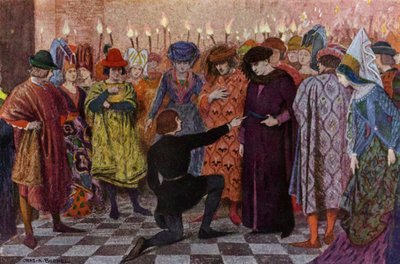 Joan of Arc: Jeanne and the Dauphin (farge litho) av Charles A. Buchel