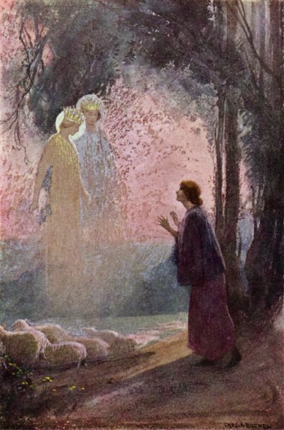 Joan of Arc: The Call (farge litho) av Charles A. Buchel
