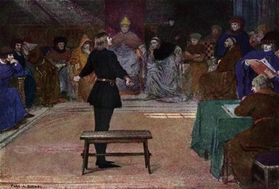 Joan of Arc: The Trial (farge litho) av Charles A. Buchel