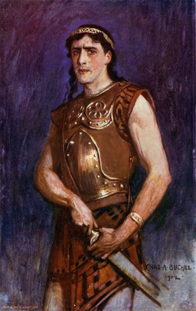 Telemachus, herr Gerald Lawrence (farge litho) av Charles A. Buchel