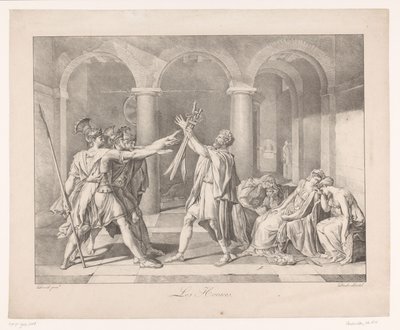 Eed of the Horatii Les Horaces (tittel på objekt) av Charles Achille D