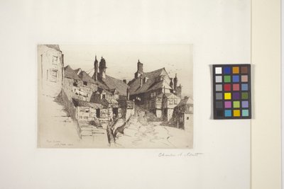 Rye, Sussex (etsing på papir) av Charles Adams Platt