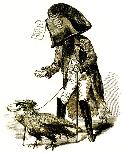 Den blinde Napoleon III ble skutt av en ørn, mens han tryglet om «et lite imperium, vær så snill!» av Charles Albert d