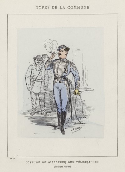 Kostyme til Director of Telegraphs, Citizen Pauvert av Charles Albert d Arnoux Bertall