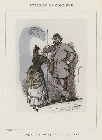 Private vakt av Raoul Rigault av Charles Albert d Arnoux Bertall