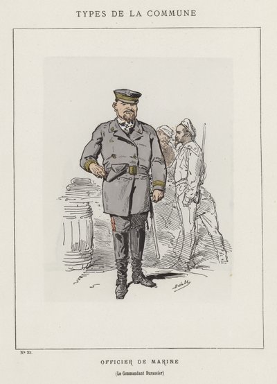 Sjøoffiser, kommandør Durassier av Charles Albert d Arnoux Bertall