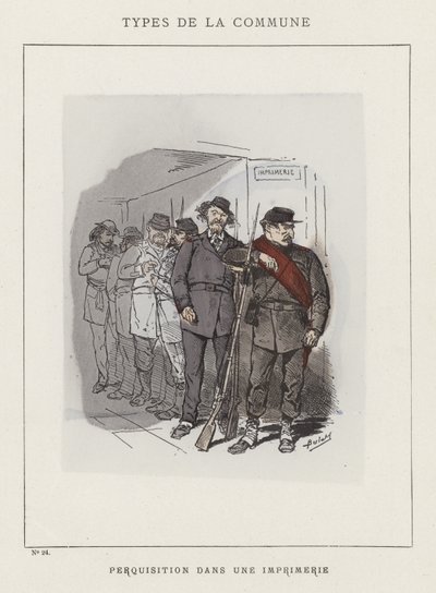 Søk i et trykkeri av Charles Albert d Arnoux Bertall