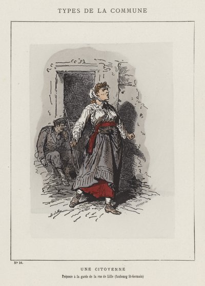 En borger, vokter av rue de Lille, Faubourg St-Germain av Charles Albert d Arnoux Bertall