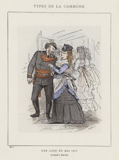 En loge i mai 1871, Au Canard a Trois Becs av Charles Albert d Arnoux Bertall