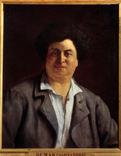 Portrett av forfatteren Alexandre Dumas pere av Charles Alphonse Paul Bellay