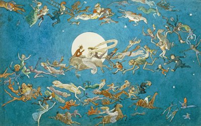 En dans rundt månen (wc på papir) av Charles Altamont Doyle