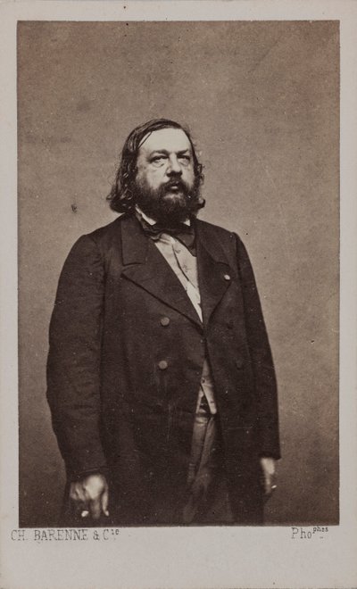 Portrett av poeten Théophile Gautier 1811-1872, 1872. av Charles Amédée Barenne