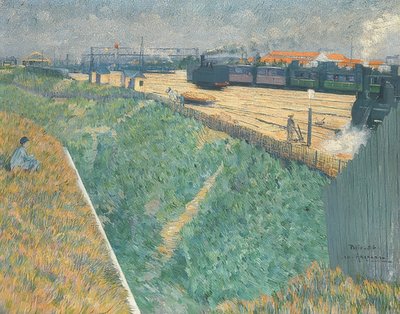 Western Railway forlater Paris. 1886 av Charles Angrand