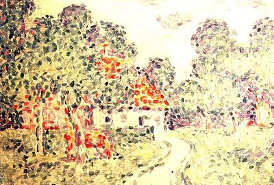 Den lille gården av Charles Angrand