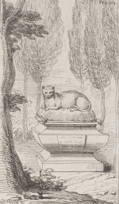 Katt på toppen av en grav, 1714-52., 1714-52. av Charles Antoine Coypel