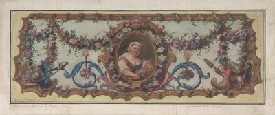 Design for et teppesete på en sofa, 1721. av Charles Antoine Coypel