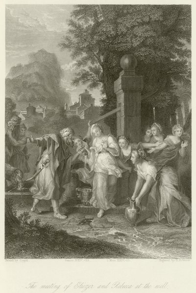 Møtet til Eliezer og Rebekka ved brønnen av Charles Antoine Coypel