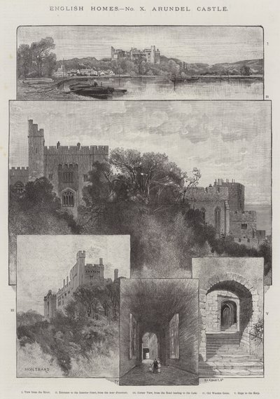 Arundel slott av Charles Auguste Loye