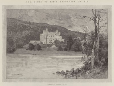 Castlewellan, huset og innsjøen av Charles Auguste Loye
