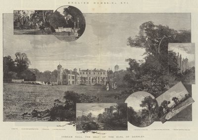 Cobham Hall, setet til jarlen av Darnley av Charles Auguste Loye