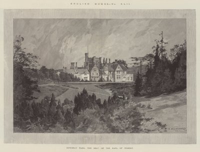 Cowdray Park, setet til jarlen av Egmont av Charles Auguste Loye