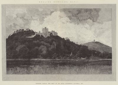 Dunster Castle, setet til Mr Hugh Courtenay Luttrell, MP av Charles Auguste Loye