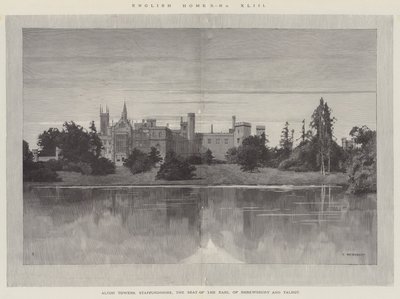 English Homes, Alton Towers, Staffordshire, setet til jarlen av Shrewsbury og Talbot av Charles Auguste Loye