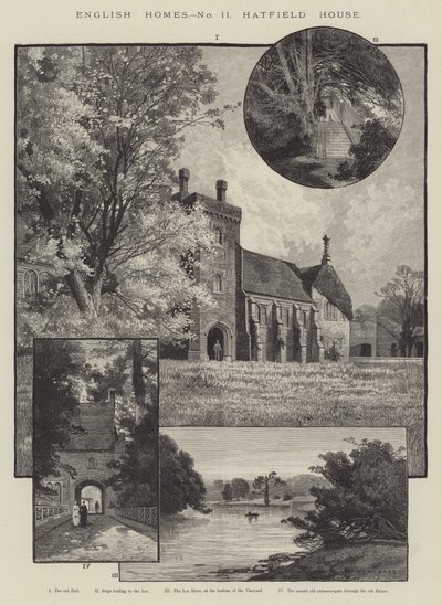 English Homes, Hatfield House av Charles Auguste Loye