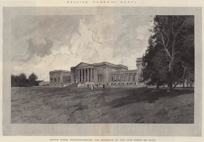 English Homes, Stowe House, Buckinghamshire, residensen til Late Comte de Paris av Charles Auguste Loye