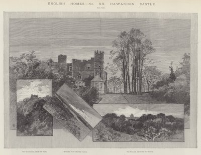 Hawarden slott av Charles Auguste Loye