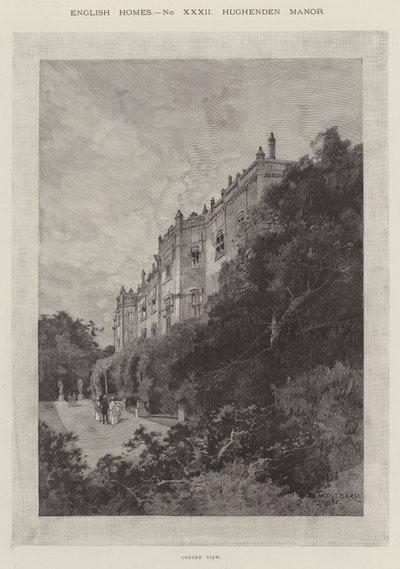 Hughenden herregård, hjørneutsikt av Charles Auguste Loye