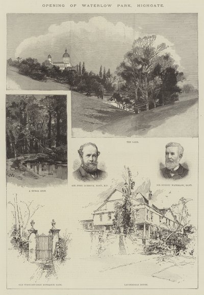 Åpning av Waterlow Park, Highgate av Charles Auguste Loye