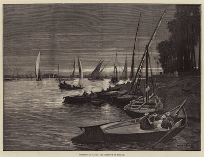 Skisser i Kairo, havnen i Boulak av Charles Auguste Loye