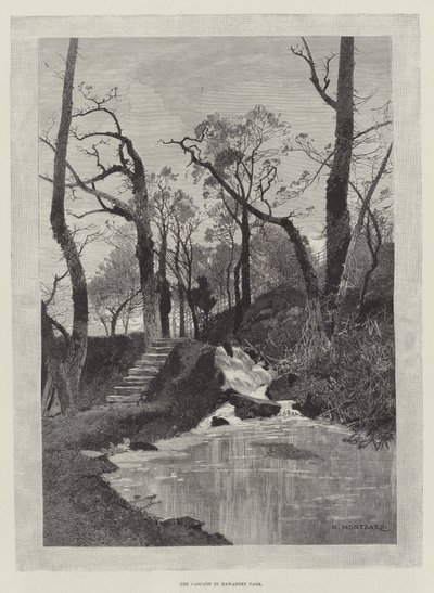 Cascade i Hawarden Park av Charles Auguste Loye