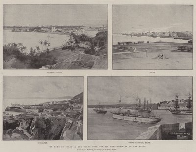 Hertugen av Cornwall og Yorks omvisning, bemerkelsesverdige stoppesteder på ruten av Charles Auguste Loye
