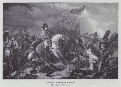 Napoleon i slaget ved Waterloo av Charles Auguste Steuben
