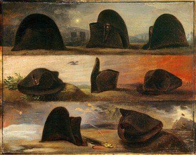 Epokene til Napoleon I eller Napoleons liv i åtte hatter. Maleri av Charles Auguste Steuben (1788-1856) Ec. Alle, v. 1826. Olje på lerret. Mål: 0,26 x 0,29 m. Malmaison, Musee Du Chateau av Charles Auguste Steuben