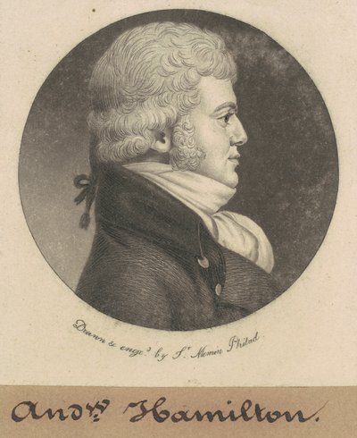 Andrew Hamilton av Charles B. J. Févret de Saint Mémin