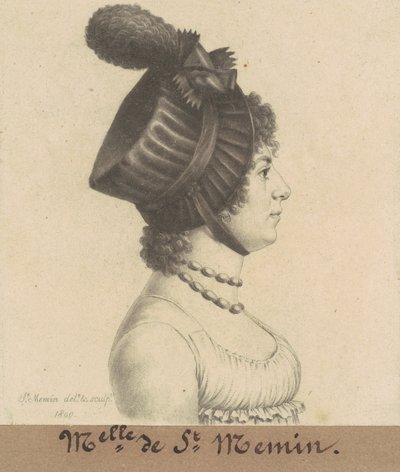 Étiennette-Charlotte-Adelaide Févret fra Saint-Mémin av Charles B. J. Févret de Saint Mémin